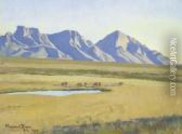 Arizona Pastures Oil Painting - Maynard Dixon