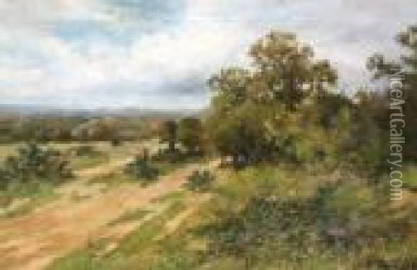 Sommerlandschaft Mit Zwei Personen Oil Painting - George Augustus Williams