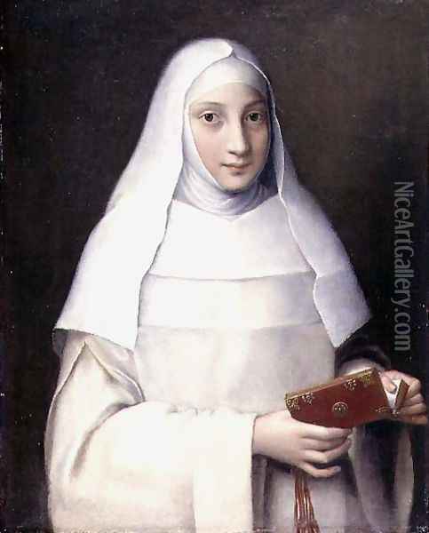 Portrait of the artist's sister in the garb of a nun Oil Painting - Sofonisba Anguissola