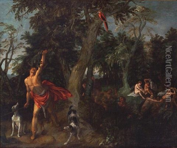 Diana And Actaeon Oil Painting - David Colyns
