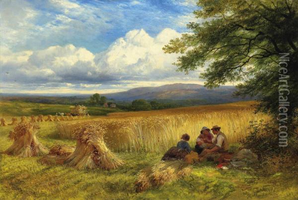 Harvest Rest Oil Painting - George Cole, Snr.