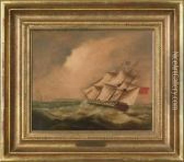 Ship Portrait Oil Painting - John Moore Of Ipswich