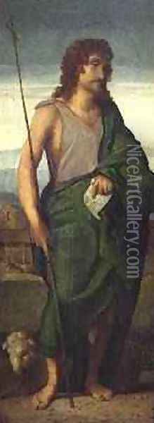 St. John the Baptist Oil Painting - Palma Vecchio (Jacopo Negretti)