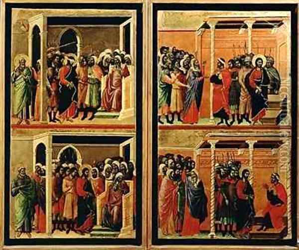 Maesta eleven scenes from the Passion 3 Oil Painting - Buoninsegna Duccio di