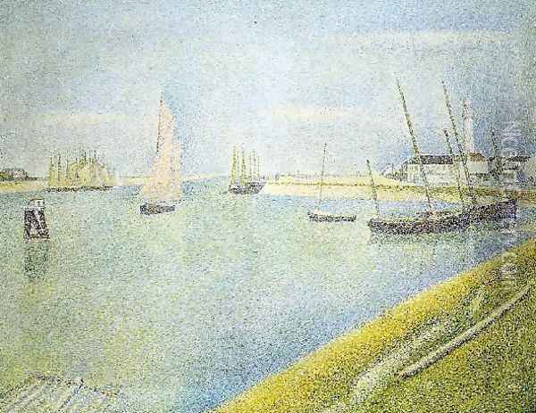 The Channel At Gravelines In The Direction Of The Sea Oil Painting - Georges Seurat
