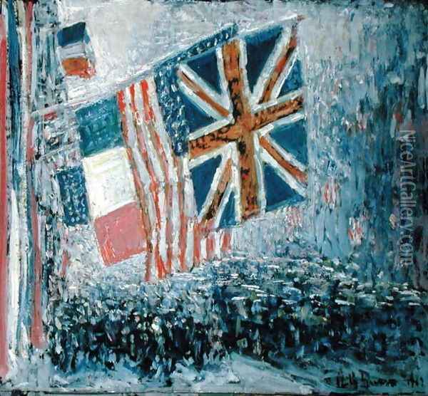 The Big Parade Oil Painting - Childe Hassam