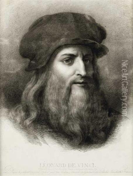 Portrait De Leonard De Vinci, D'apres Lui-meme Oil Painting - Gherardini