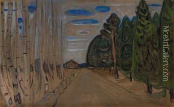 Alle Oil Painting - Edvard Munch