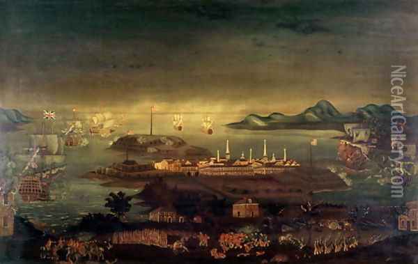 Battle of Bunker Hill, 17th June 1775 Oil Painting - Winthrop Chandler