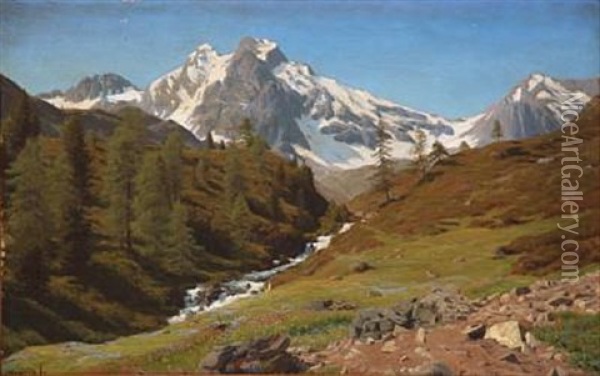 Alp Landscape Oil Painting - Henrik Gamst Jespersen