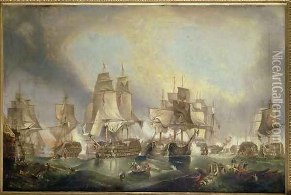 Battle of Trafalgar, 1805 Oil Painting - William Clarkson Stanfield