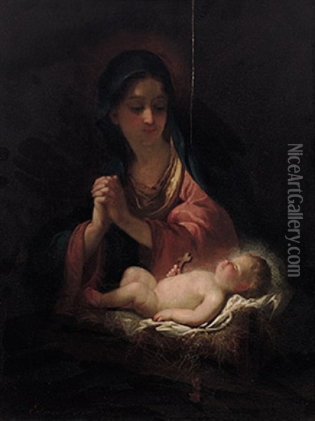 Christi Geburt Oil Painting - Eduard Swoboda