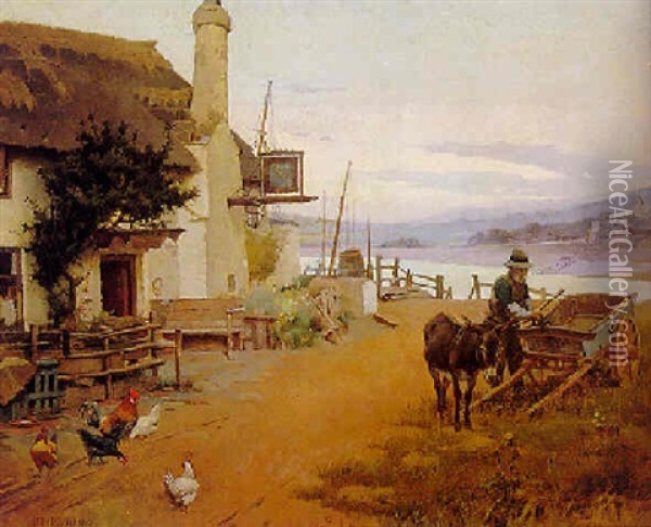 The Ship Inn, Porlock Harbour Oil Painting - Leghe Suthers