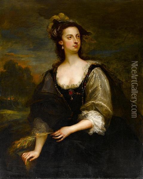 Portrait Of Bathshua Beckford Oil Painting - John Vanderbank