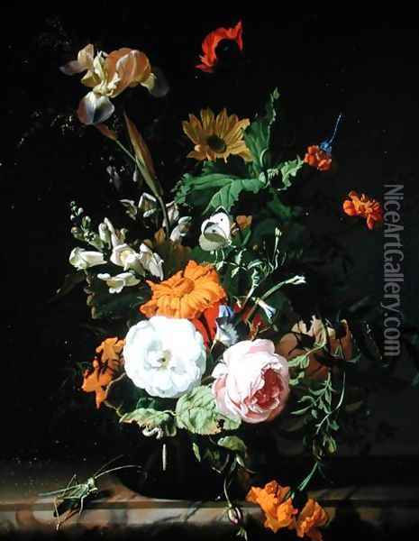 Still Life of Summer Flowers Oil Painting - Rachel Ruysch