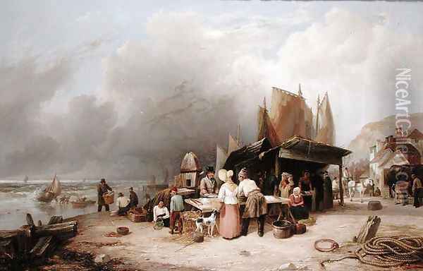 On the Medway, 1870 Oil Painting - John F Tennant