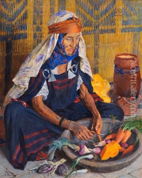 Bedouine Alya Oil Painting - Alexandre Roubtzoff