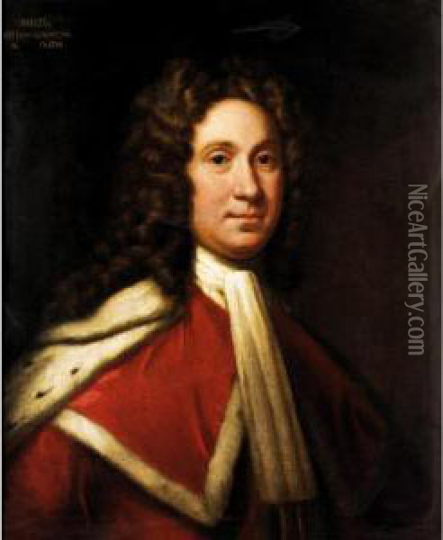 Portrait Of Charles, 9 Th Lord Elphinstone (1676-1738) Oil Painting - William Aikman
