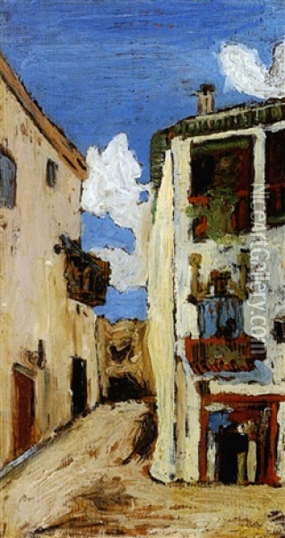 Ruelle A Tolede Oil Painting - Mariano Jose Maria Bernardo Fortuny y Carbo
