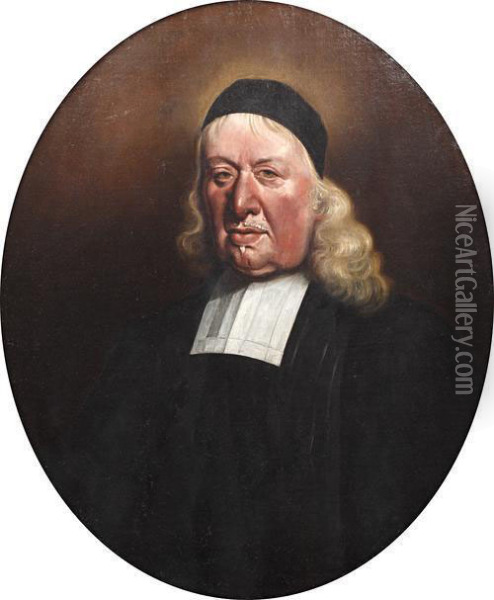 Portrait Of A Clergyman Oil Painting - William Dobson