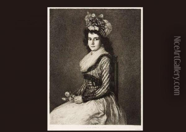 Lajeune Femme A La Rose Oil Painting - Francisco De Goya y Lucientes