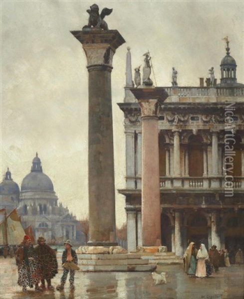 Piazza San Marco, Venice Oil Painting - William Logsdail