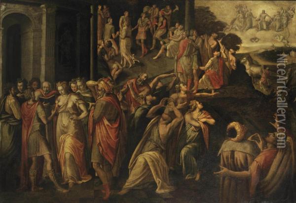 The Last Judgment Oil Painting - Frans I Vriendt (Frans Floris)