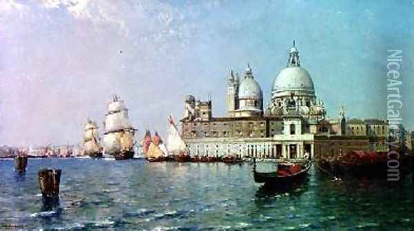 Venice Flood Tide Oil Painting - Arthur Joseph Meadows