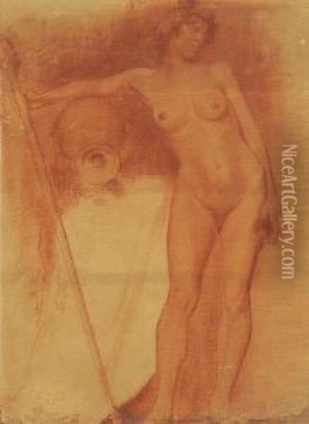 Drunken Maenad Oil Painting - Nicholaos Gysis
