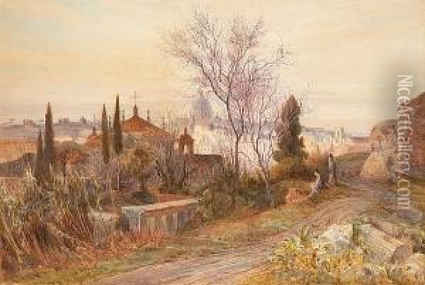 View From The Palatine Hill, Rome Oil Painting - Charles Earle
