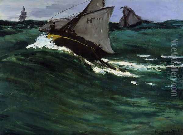 The Green Wave Oil Painting - Claude Oscar Monet