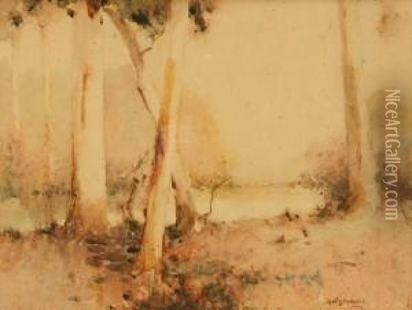 View Through The Trees Oil Painting - Reginald Ward Sturgess