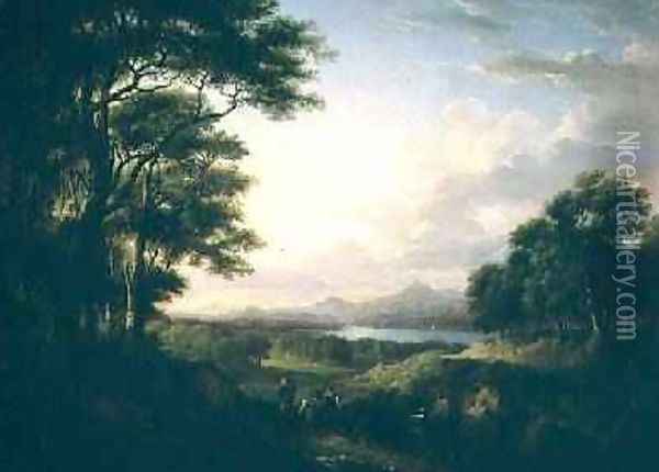 Distant View of Stirling 1827 Oil Painting - Alexander Nasmyth