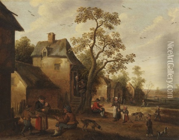 Dorflandschaft Oil Painting - Joost Cornelisz. Droochsloot