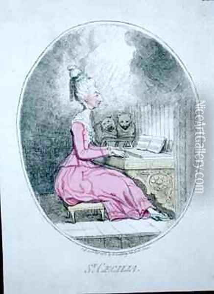 St Cecilia Oil Painting - James Gillray