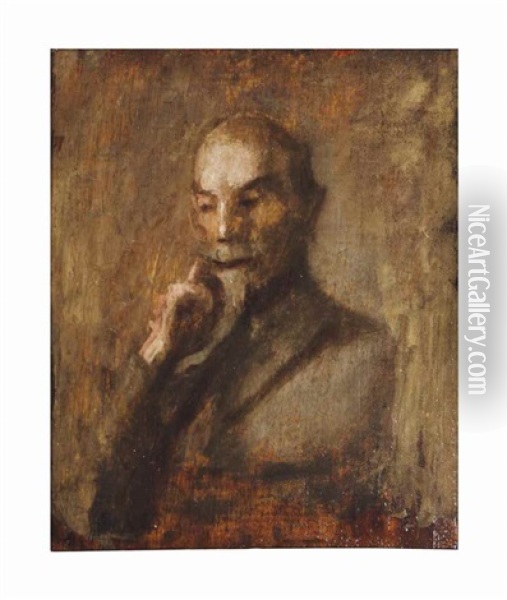 Study For Portrait Of David Jordan Oil Painting - Susan Hannah MacDowell Eakins