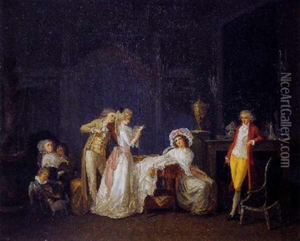 Le Petit Concert Oil Painting - Jean-Baptiste Mallet