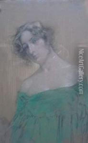 Jeune Femme Oil Painting - Privat Livemont