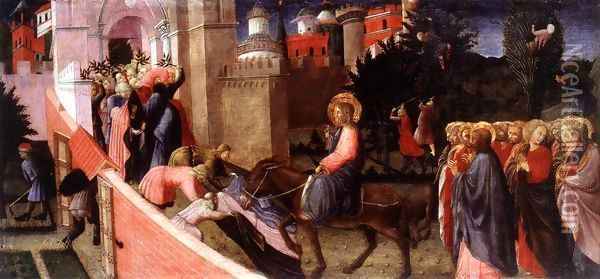 Entry of Christ to Jerusalem Oil Painting - Pietro di Giovanni D`Ambrogio