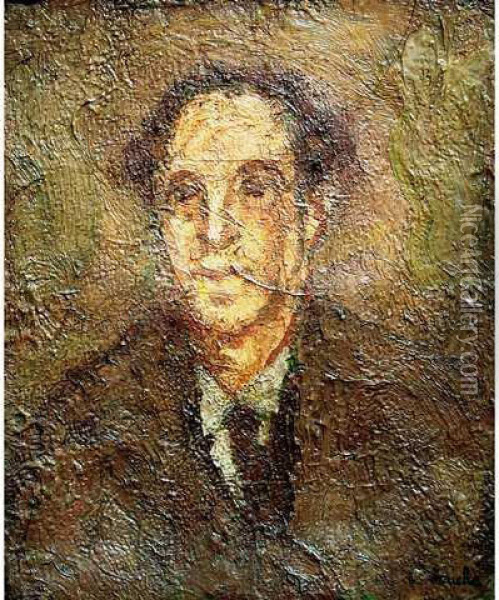 Portrait Presume Du Critique D'art Georges Waldemar Oil Painting - Georges Bouche