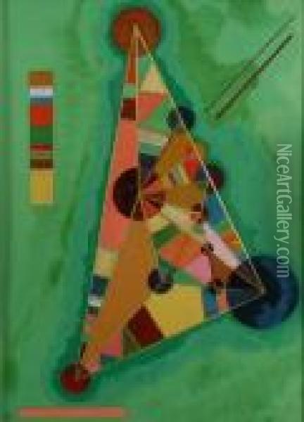 Triangles Oil Painting - Wassily Kandinsky