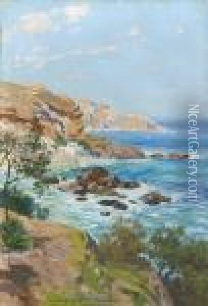 The French Riviera Oil Painting - Carlo Brancaccio