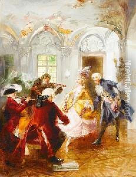 The Dancing Lesson Oil Painting - Jean Paul Sinibaldi
