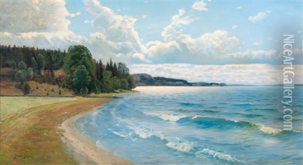 Summer View Oil Painting - Franz Tiger