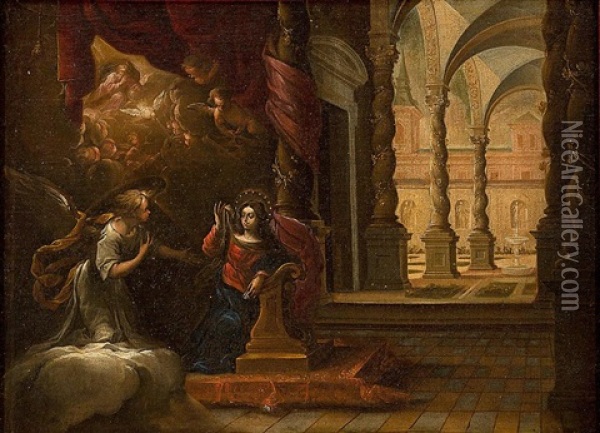 La Anunciacion Oil Painting - Francisco Antolinez