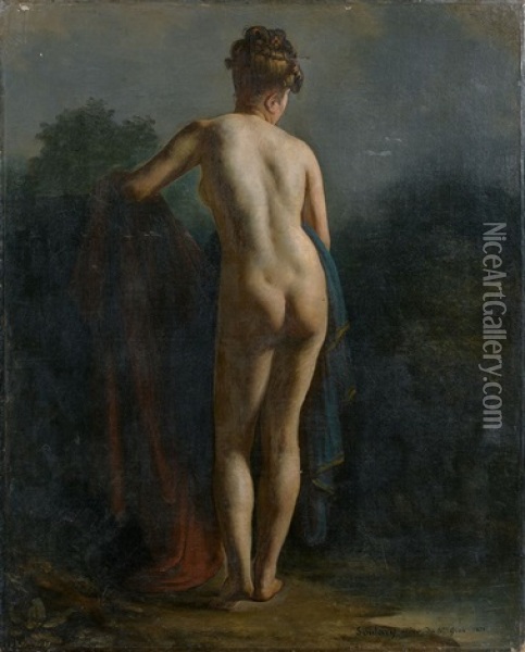 Femme Nue, De Dos Oil Painting - Claude Soulary