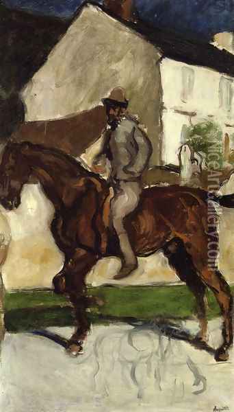 Equestrian Self Portrait Oil Painting - Louis Anquetin