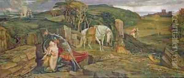 The Laidly Worm of Spindleston Heugh Oil Painting - Walter Crane