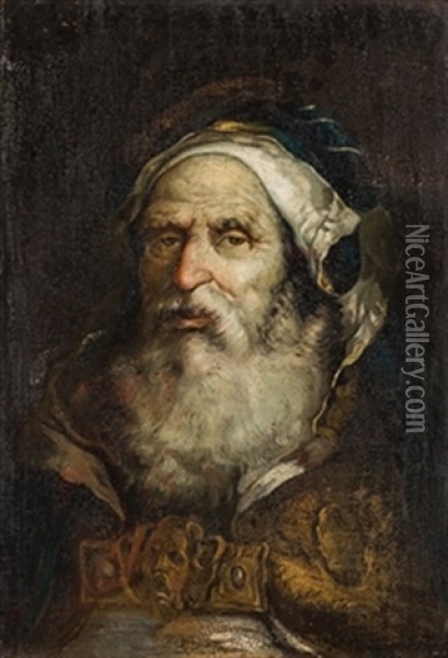 Retrato De Fantasia Oil Painting - Giovanni Domenico Tiepolo