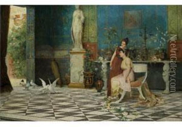 Romisch-pompejanische Genreszene Oil Painting - Eduardo Forti